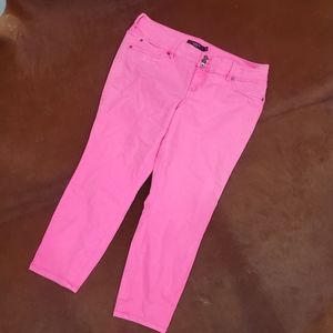 Hot pink skinny jeans!